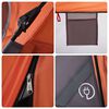 vidaXL Camping Tent Cabin 4-Person Grey and Orange Quick Release
