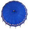 vidaXL Balinese Parasol Blue 215 x 215 x 260 cm Cotton and Wood