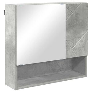 vidaXL Mirror Cabinet Concrete Grey 59 x 17 x 55 cm Engineered Wood