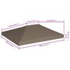 vidaXL Gazebo Top Cover 310 g/m&sup2; 3x4 m Taupe