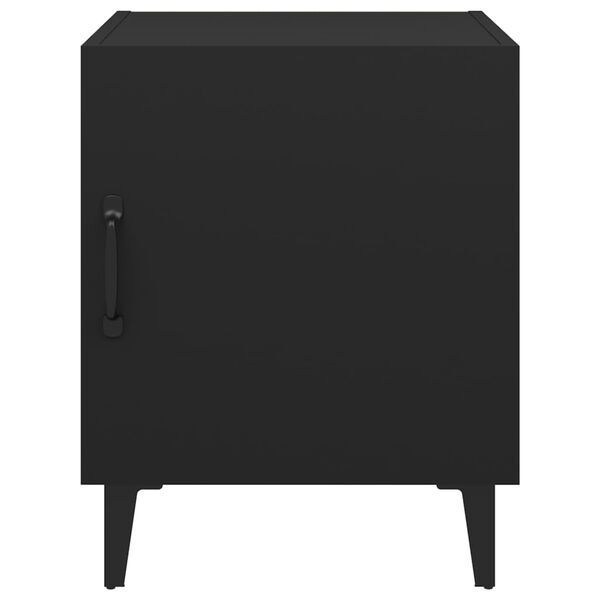 vidaXL Bedside Cabinets 2 pcs Black Engineered Wood
