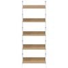 vidaXL 5-Layer Book Shelf Oak 60x27.6x158.5 cm Engineered Wood