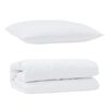 vidaXL Duvet Set with Pillow 2 pcs White Microfibre