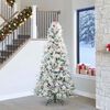vidaXL Artificial Hinged Christmas Tree White 240 cm PE and PVC