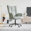 vidaXL Relaxing Chair with Wheel Light Grey 69 x 61.5 x 102 cm Velvet