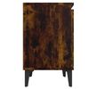 vidaXL Bed Cabinets with Metal Legs Smoked Oak 40x30x50 cm