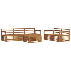 vidaXL Outdoor Sofa Set 6 pcs Natural Solid Acacia Wood