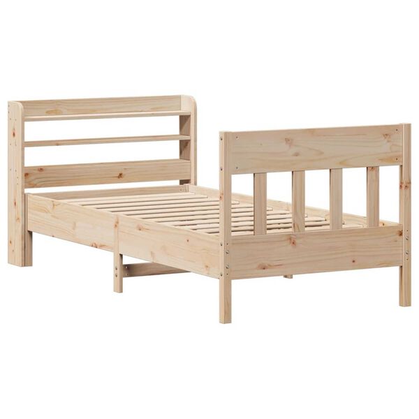 vidaXL Bed Frame without Mattress 90x190 cm Single Solid Wood Pine