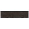 vidaXL Wall Shelf Dark Brown 220x50x(2-4) cm Treated Solid Wood Oak