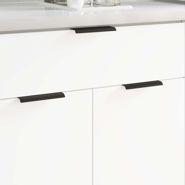 vidaXL Handle 2 pcs Black 120 x 39.6 x 17 mm Aluminium