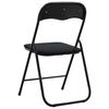 vidaXL Folding Chair 2 pcs Black 48 x 44 x 78 cm Velvet