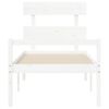 vidaXL Senior Bed without Mattress White Single Solid Wood