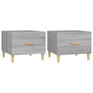 vidaXL Coffee Tables 2 pcs Grey Sonoma 50x50x40 cm Engineered Wood