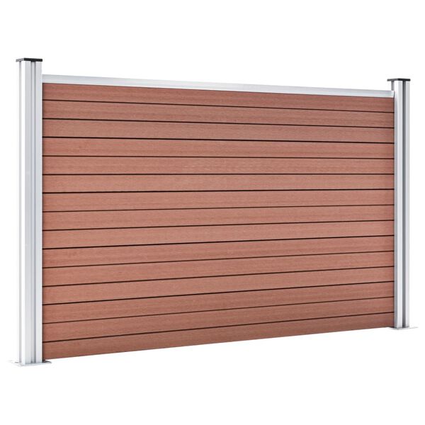 vidaXL Garden Fence WPC 180x105 cm Brown