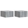 vidaXL Wall-Mounted Bedside Cabinet 2 pcs Grey Sonoma