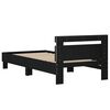 vidaXL Bed Frame without Mattress with LED Lights Black 75x190 cm Small Single