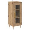 vidaXL Highboard 2 pcs Artisan Oak Glass