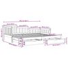 vidaXL Daybed with Trundle and Drawers without Mattress White 80x200 cm