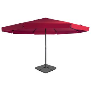vidaXL Garden Parasol with Portable Base Red
