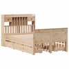vidaXL Bookcase Bed without Mattress 135x190 cm Double Solid Wood Pine