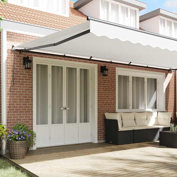 vidaXL Retractable Awning White 600 x 300 cm Polyester and Steel