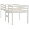 vidaXL High Sleeper Bed without Mattress White 90x200 cm Solid Wood Pine
