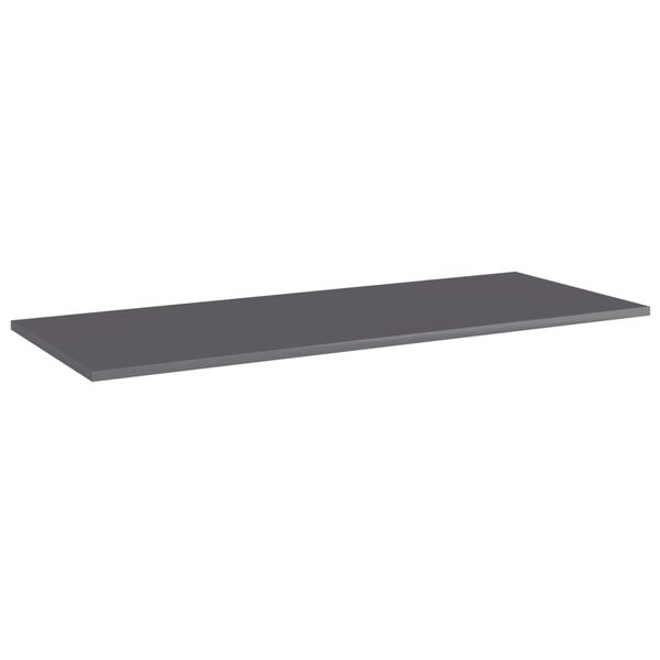 vidaXL Bookshelf Boards 4 pcs High Gloss Grey 100x40x1.5 cm Engineered Wood