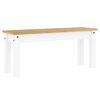 vidaXL Dining Bench PANAMA White 105x30x45 cm Solid Wood Pine
