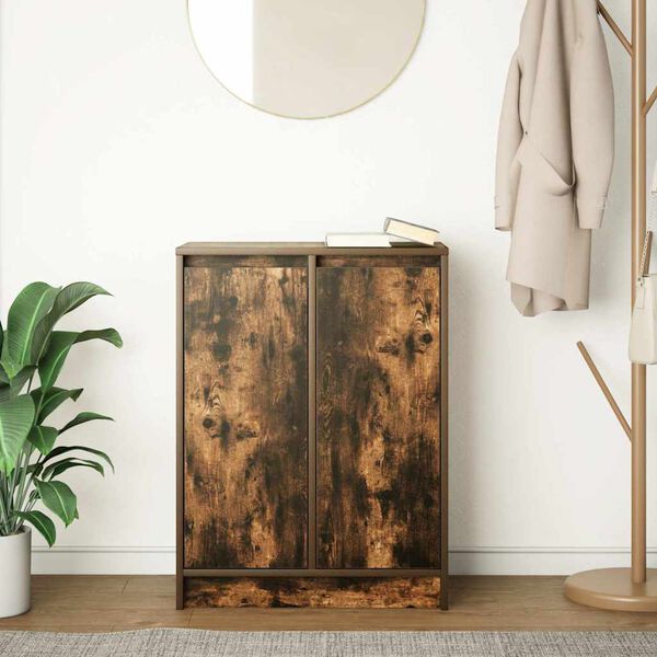 vidaXL Sideboard Smoked Oak 57x34x76 cm Engineered Wood