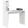 vidaXL Desk with Shelf White 102 x 50 x 124 cm Engineered Wood