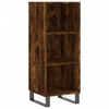 vidaXL Highboard Smoked Oak 34.5x34x180 cm Engineered Wood