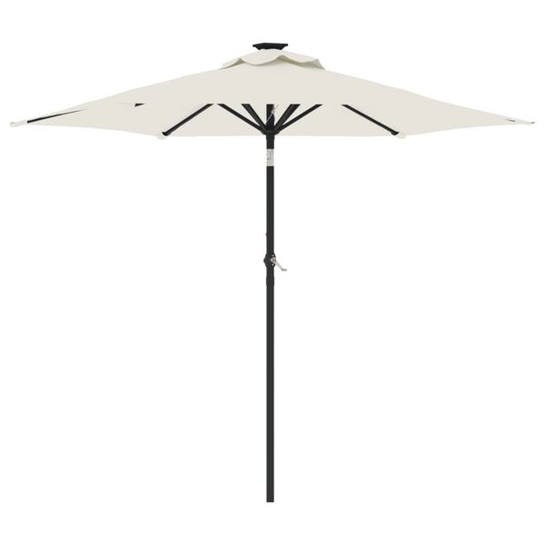 vidaXL Garden Parasol with Steel Pole White 225x225x212 cm