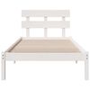 vidaXL Bed Frame with Headboard White 100 x 200 cm Solid Pine wood