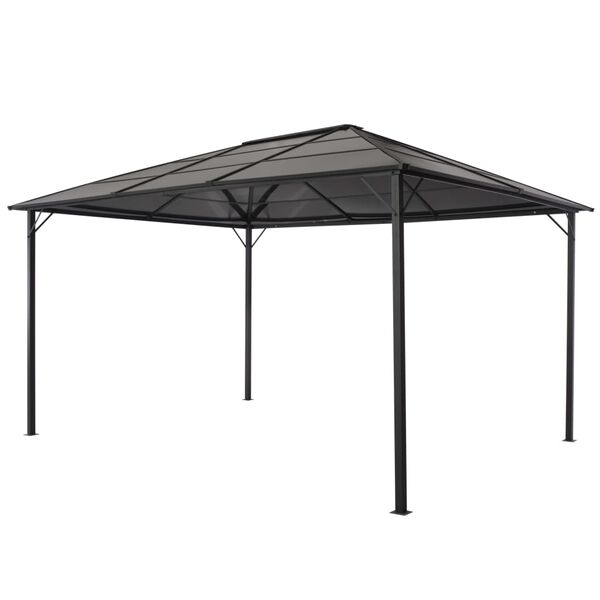 vidaXL Gazebo with Roof Aluminium 4x3x2.6 m Black