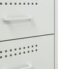 vidaXL Bedside Cabinets 2 pcs White 36x39x50.5 cm Steel