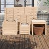 vidaXL 4 Piece Garden Box Set Solid Wood Pine