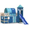 vidaXL Kids' Loft Bed with Tower without Mattress Blue 90x190 cm Single