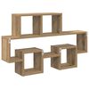 vidaXL Wall Shelf Artisan oak 82 x 15 x 51 cm Engineered wood