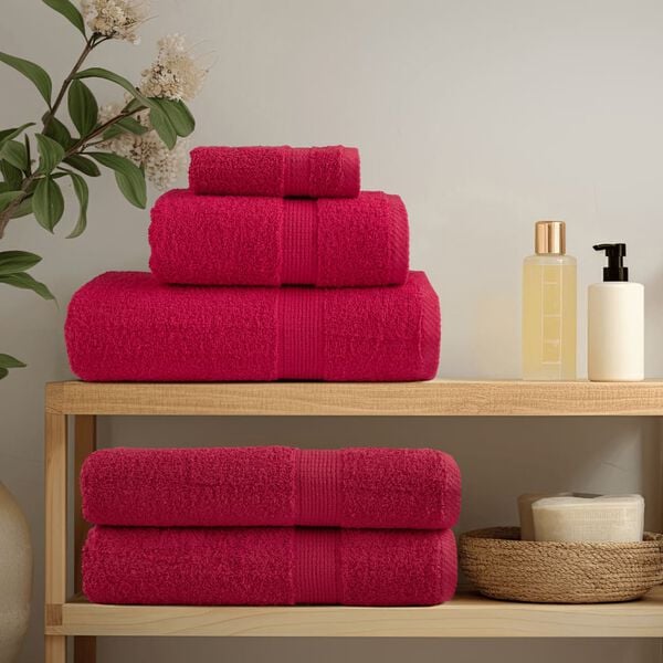 vidaXL Premium Sauna Towels SOLUND 4 pcs Red 80x200 cm 600 gsm