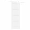 vidaXL Sliding Door White 78 x 202 cm Solid Pine Wood