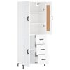 vidaXL Highboard White 69.5x34x180 cm Engineered Wood