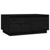 vidaXL Coffee Table Black 80x50x35 cm Solid Wood Pine