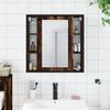 vidaXL Bathroom Mirror Cabinet Smoked Oak 60x16x60 cm Engineered Wood