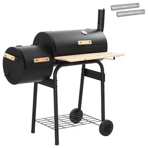 vidaXL Outdoor Grill 103 x 60 x 113 cm Steel Black