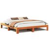 vidaXL Bed Frame without Mattress Wax Brown 180x200 cm Super King Solid Wood Pine