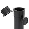 vidaXL Parasol Base Foldable for &Oslash;38/48 mm Pole Glossy Black Steel