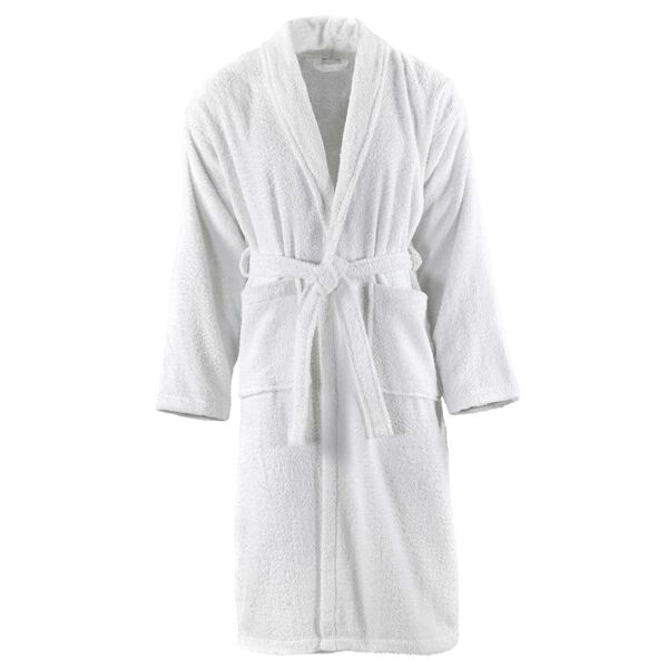 vidaXL Unisex Terry Bathrobe 100% Cotton White L