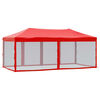 vidaXL Folding Party Tent with Sidewalls Red 3x6 m