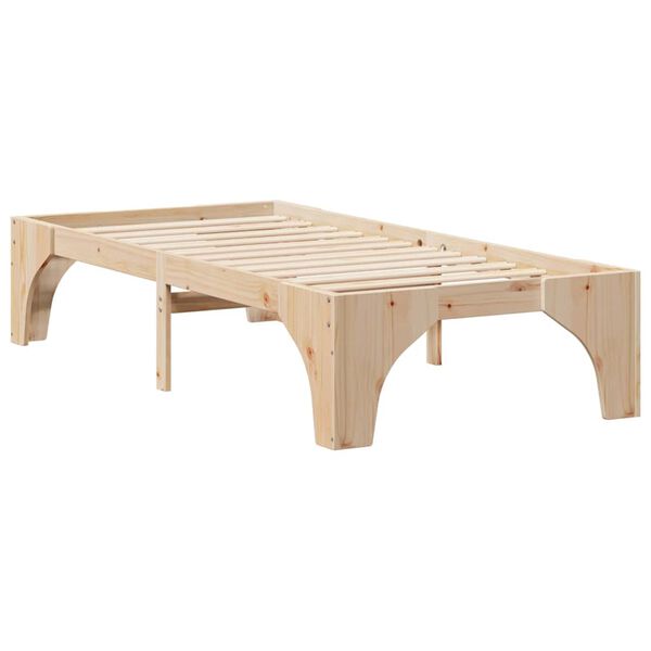 vidaXL Bed Frame Brown 90 x 200 cm Solid Pine Wood