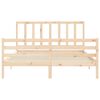 vidaXL Bed Frame without Mattress King Size Solid Wood Pine